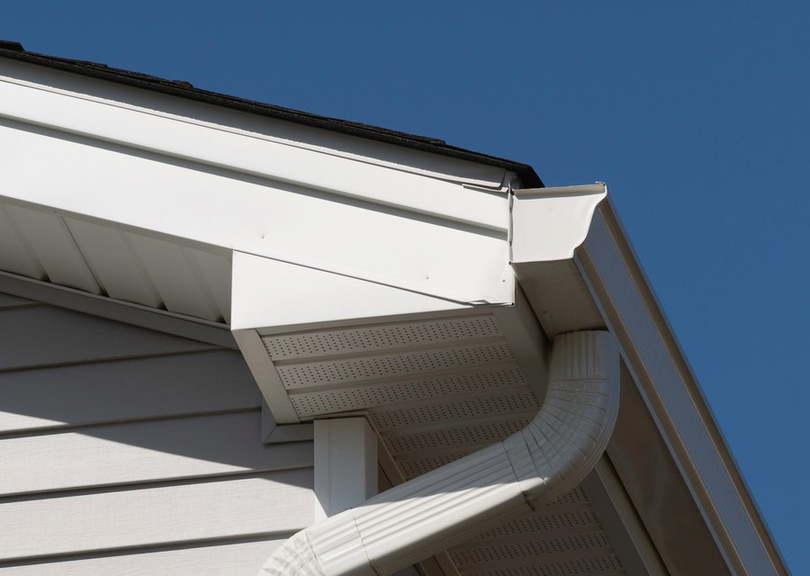 Gutter system detail — Jaffrey, NH