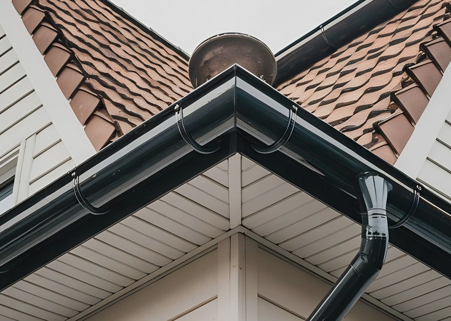 Gutter system detail — Claremont, NH