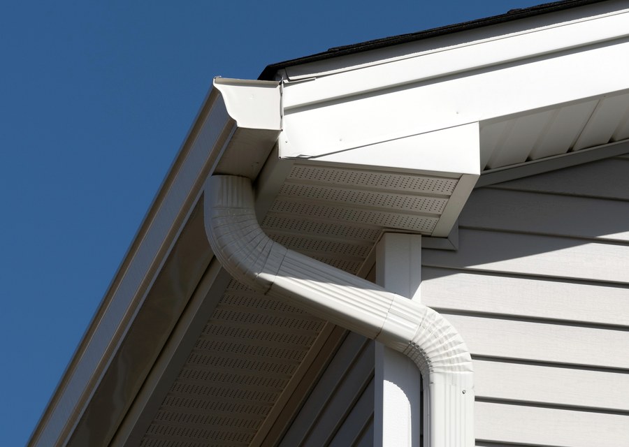 Gutter system detail — Oak Bluffs, MA