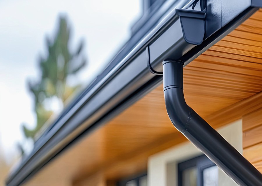 Gutter system detail — Meredith, NH